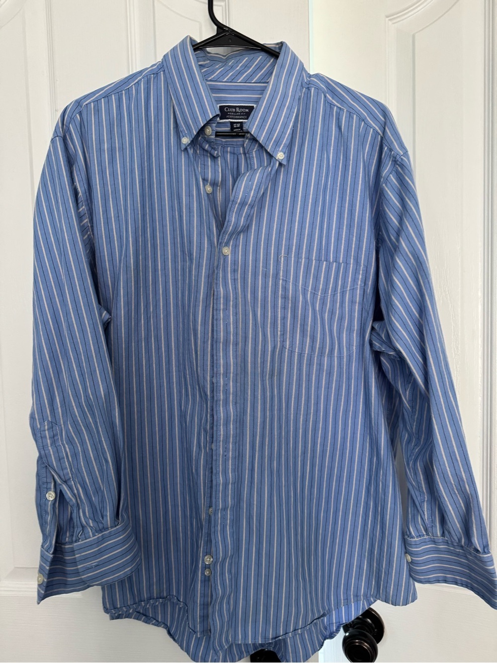 Club Room Light Blue & White Striped Button-Down Shirt